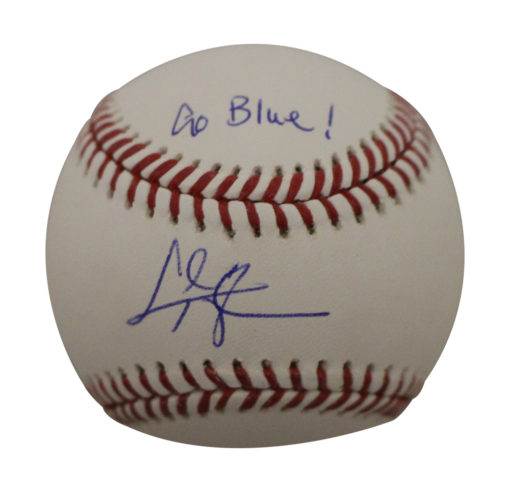 Chris Taylor Autographed Los Angeles Dodgers OML Baseball Go Blue BAS 27381