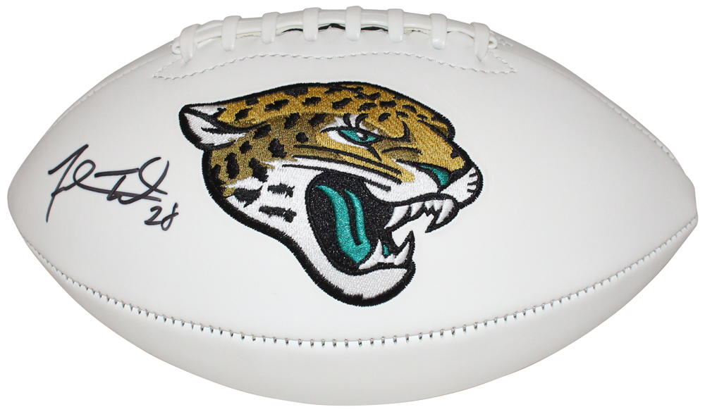 Fred Taylor Autographed/Signed Jacksonville Jaguars Logo Football Beckett