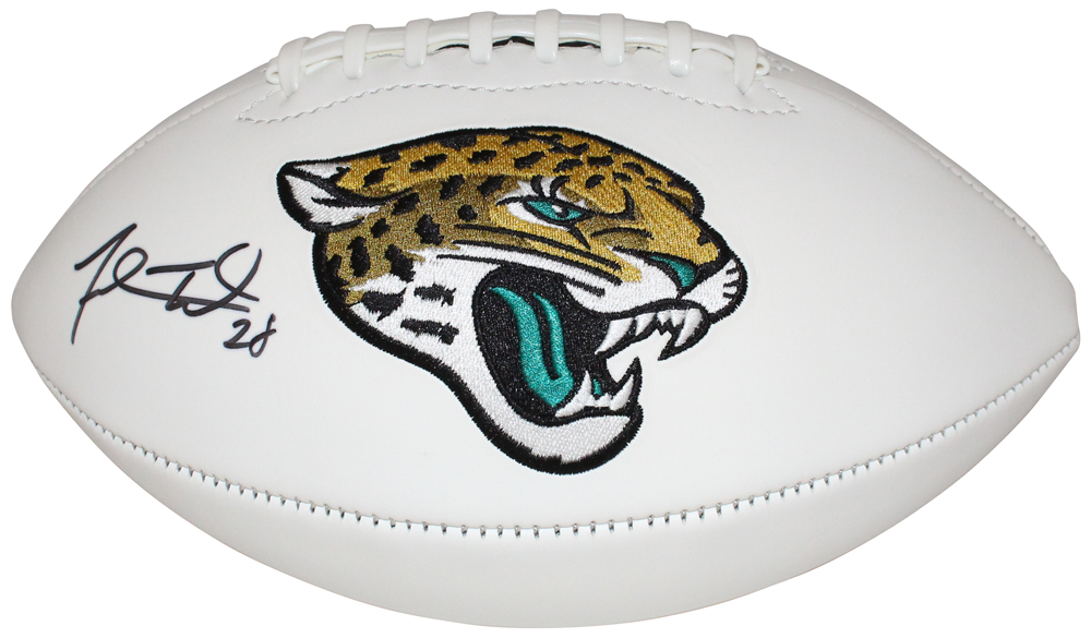 Fred Taylor Autographed/Signed Jacksonville Jaguars Logo Football Beckett 