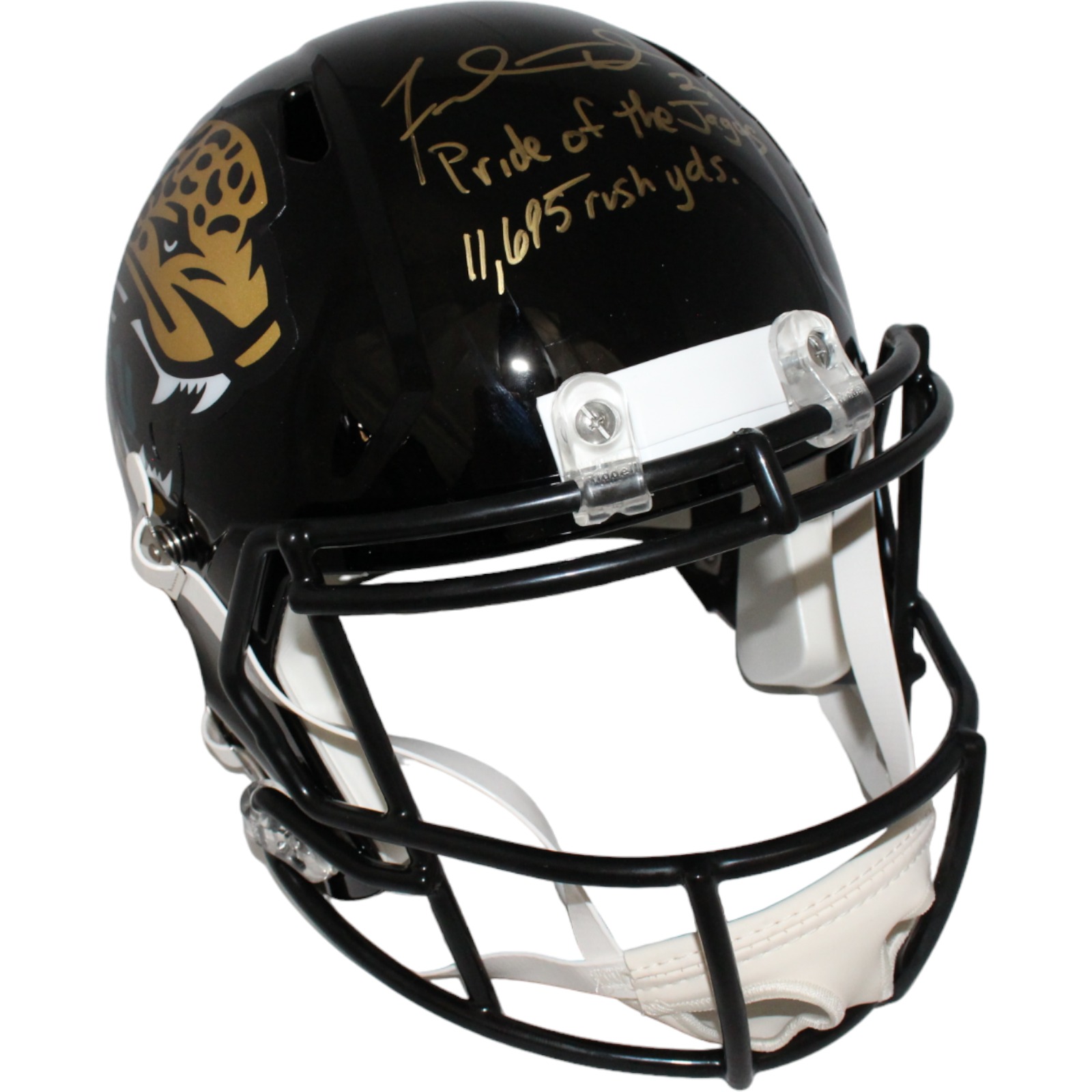 Fred Taylor Autographed Jacksonville Jaguars TB F/S Helmet Insc. Beckett