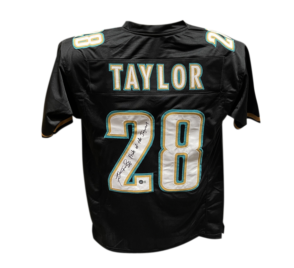 Fred Taylor Autographed/Signed Pro Style Jersey Black Insc. Beckett