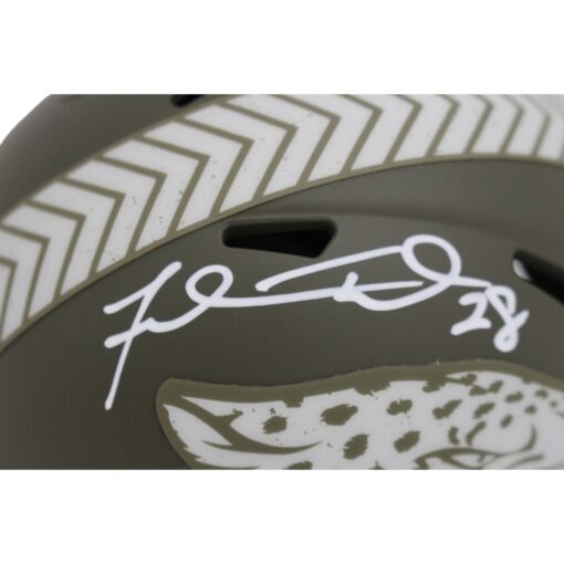 Fred Taylor Autographed Jacksonville Jaguars 22 STS Mini Helmet Beckett 46766