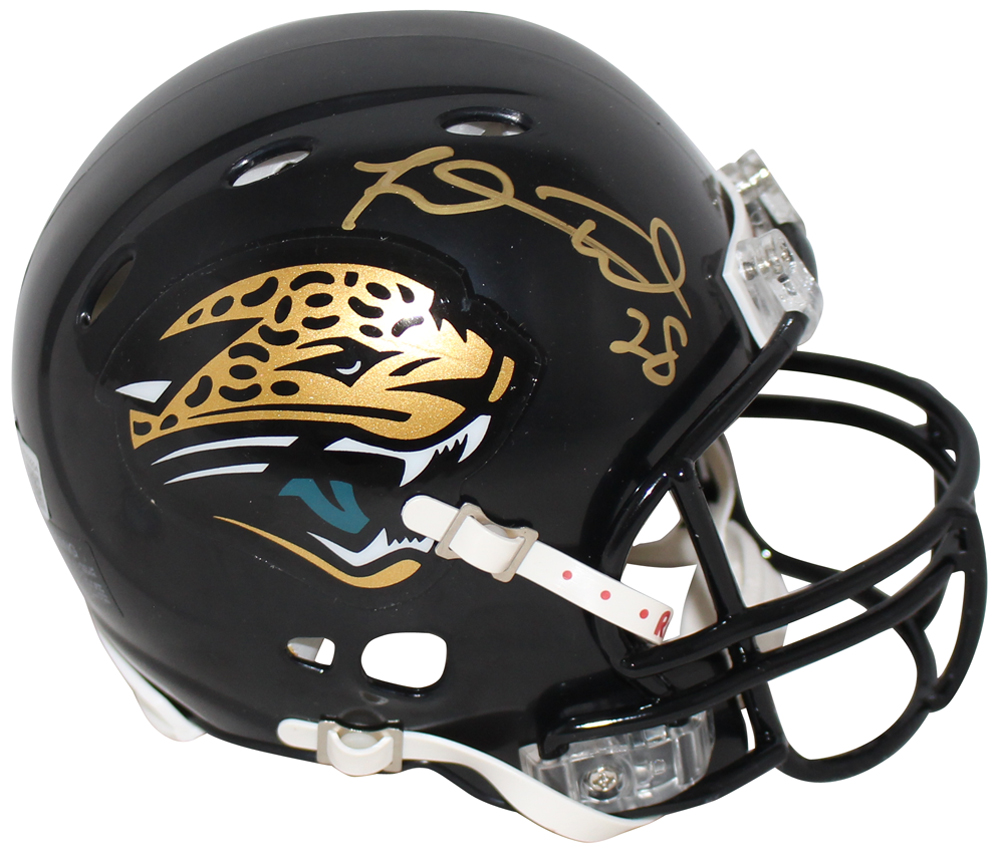 Fred Taylor Autographed Jacksonville Jaguars TB Revolution Mini Helmet BAS 32541