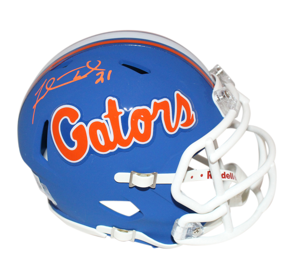 Fred Taylor Autographed Florida Gators blue mini helmet BAS