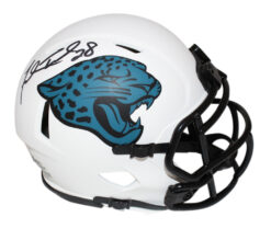 Fred Taylor Autographed Jacksonville Jaguars lunar mini helmet BAS 
