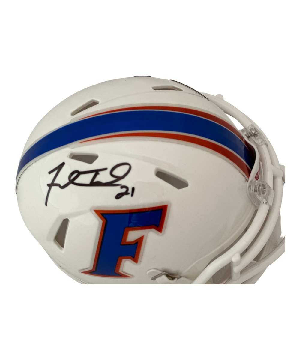 Fred Taylor Autographed Florida Gators '15 White Mini Helmet Beckett