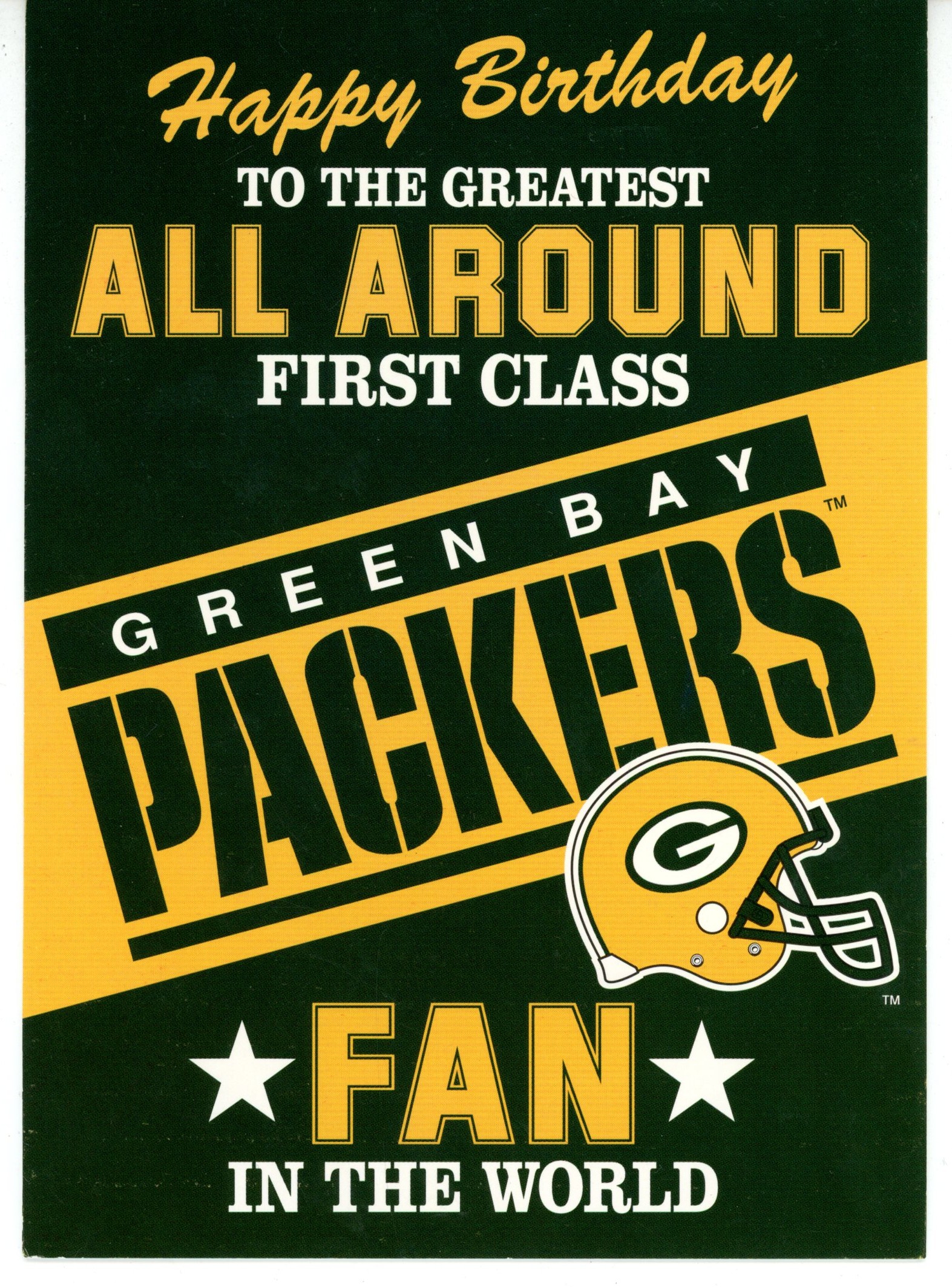 Jim Taylor Autographed/Signed Green Bay Packers 5x7" Birthday Card Beckett 56081