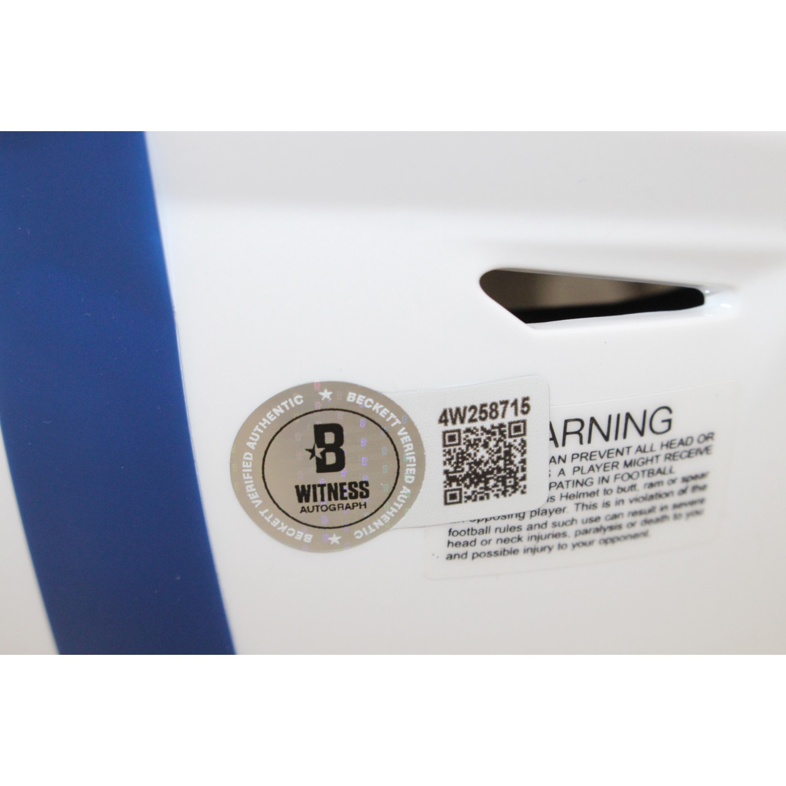 Jonathan Taylor Signed Indianapolis Colts Mid-Size Midi Helmet Beckett 53872 4 Jonathan Taylor Signed Indianapolis Colts Mid-Size Midi Helmet Beckett 53872