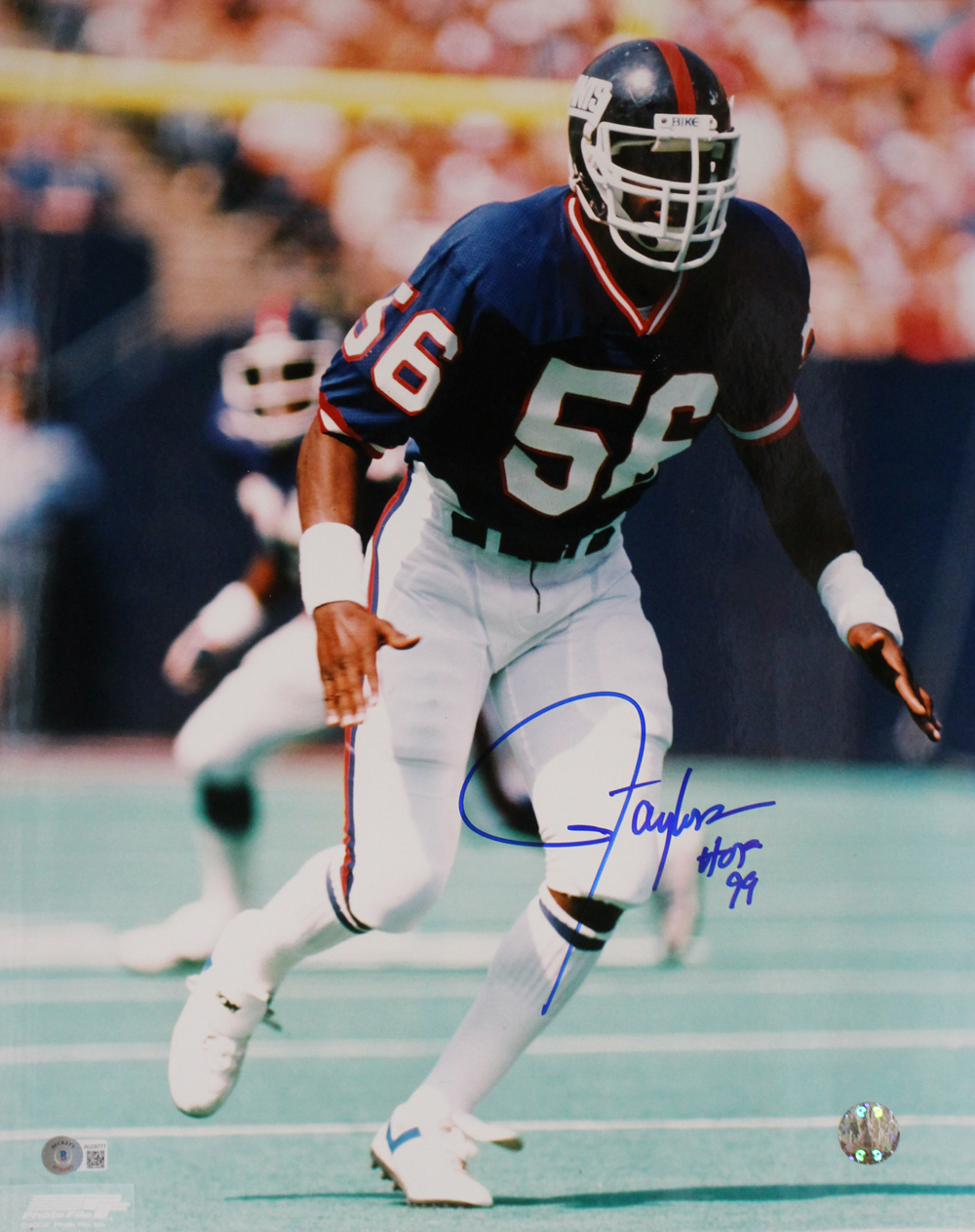 Lawrence Taylor Autographed New York Giants 16x20 Photo HOF Beckett