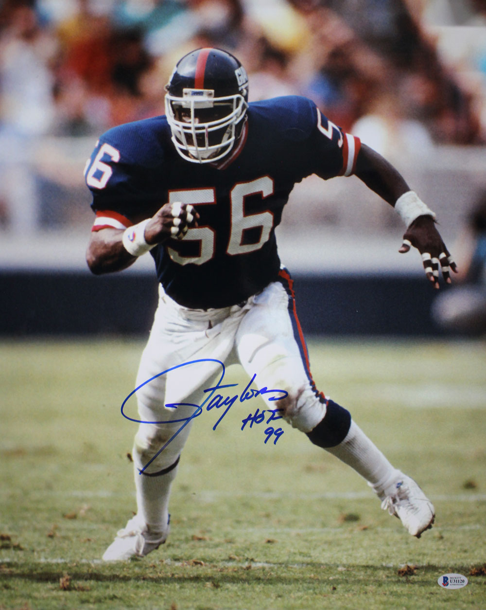 Lawrence Taylor Autographed/Signed New York Giants 16x20 Photo HOF BAS 29268