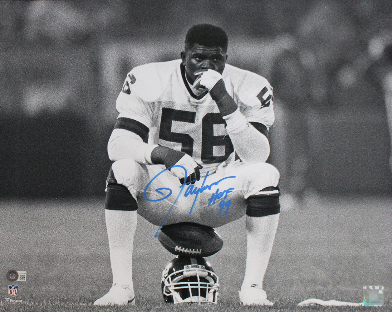 Lawrence Taylor Autographed New York Giants 16x20 Photo HOF Beckett