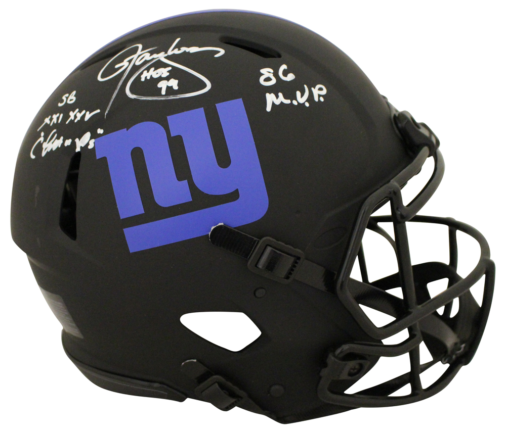 Lawrence Taylor Signed New York Giants Authentic Eclipse Helmet 3 Insc BAS 27588