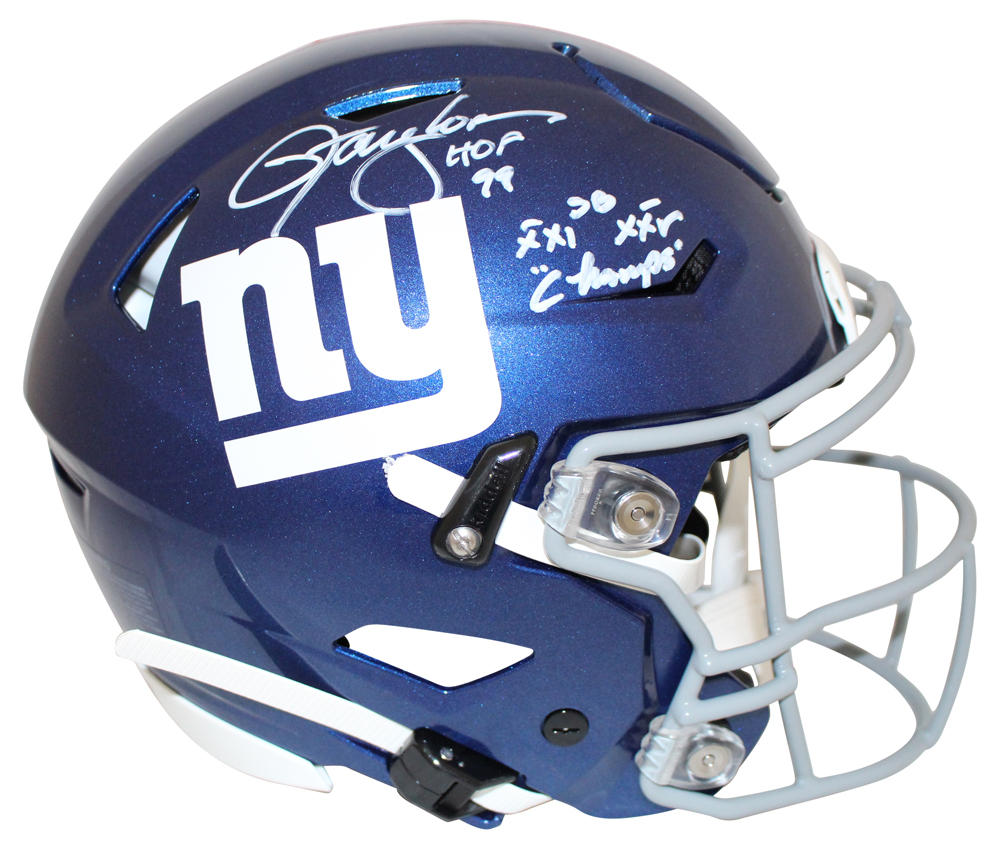 Lawrence Taylor Signed New York Giants Authentic Speed Flex Helmet BAS 27589