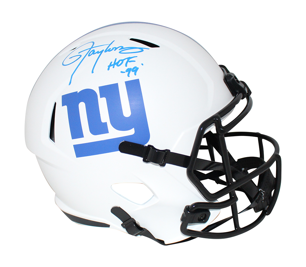 Taylor Lawrence Autographed New York Giants F/S Lunar Helmet HOF BAS