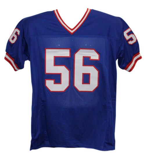 Lawrence Taylor Autographed/Signed Pro Style Blue XL Jersey HOF JSA 13480