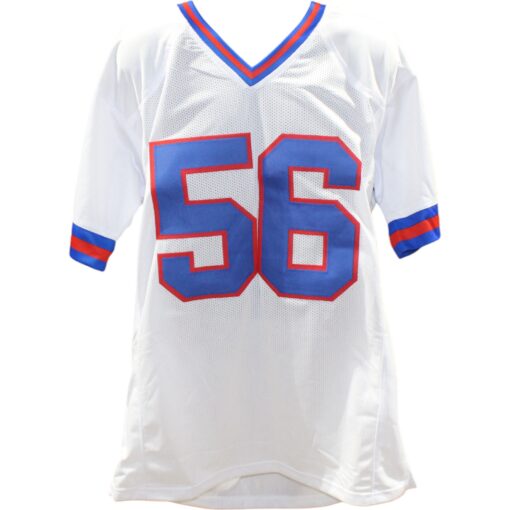 Lawrence Taylor Autographed Pro Style XL White Jersey Beckett Witness 49739