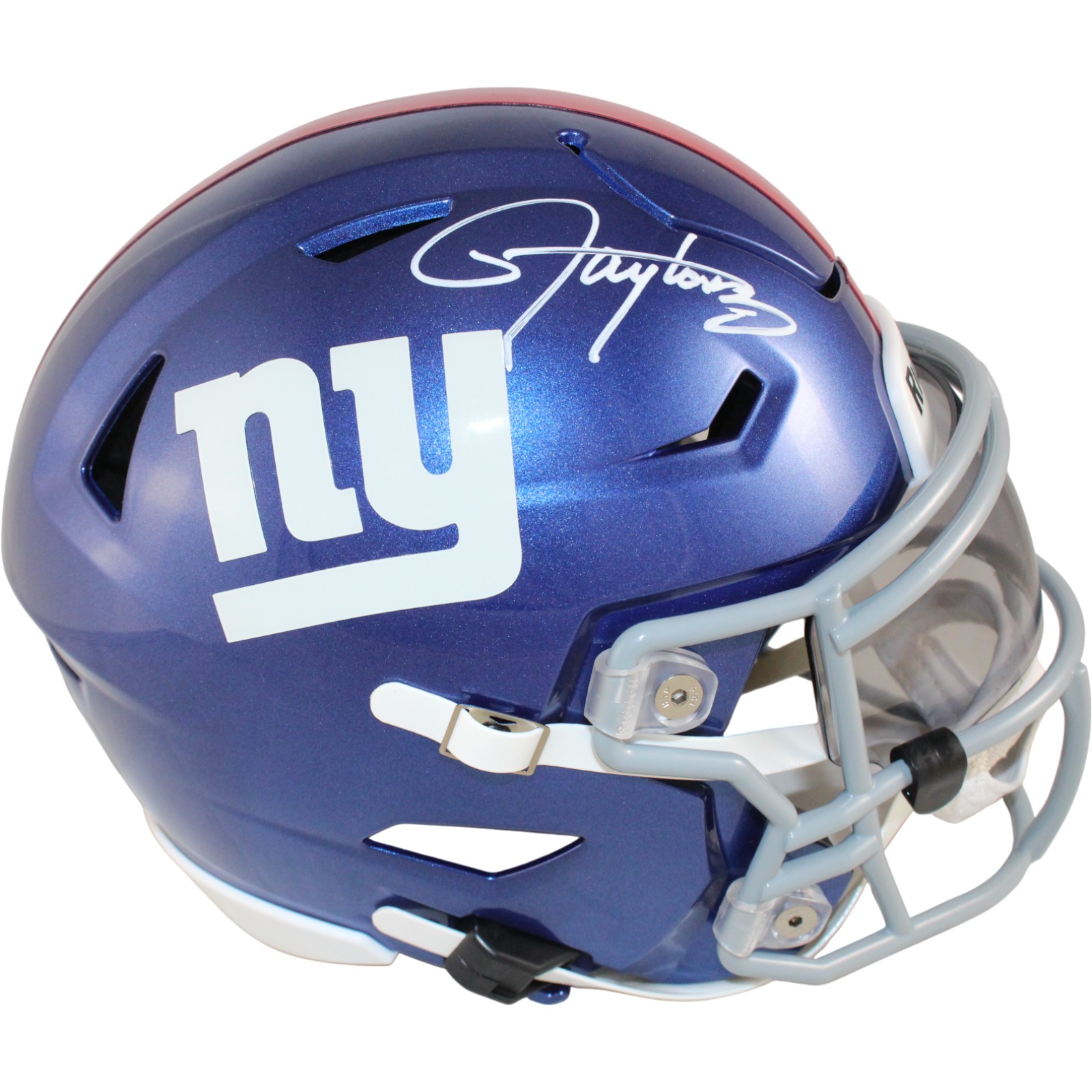 Lawrence Taylor Autographed New York Giants Mid-Size Midi Helmet Beckett 54051