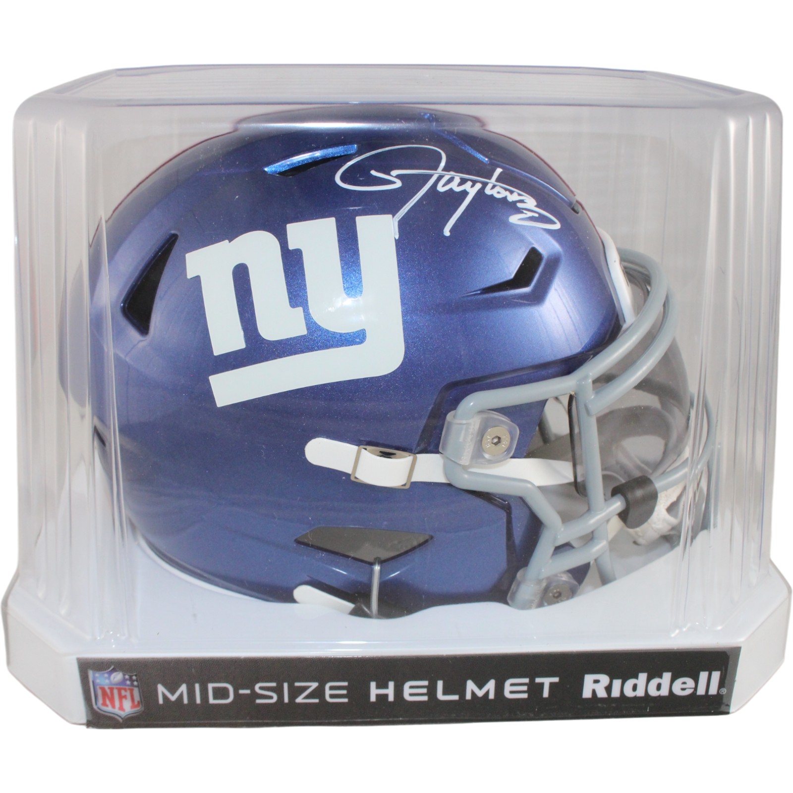 Lawrence Taylor Autographed New York Giants Mid-Size Midi Helmet Beckett 54051 5 Lawrence Taylor Autographed New York Giants Mid-Size Midi Helmet Beckett 54051