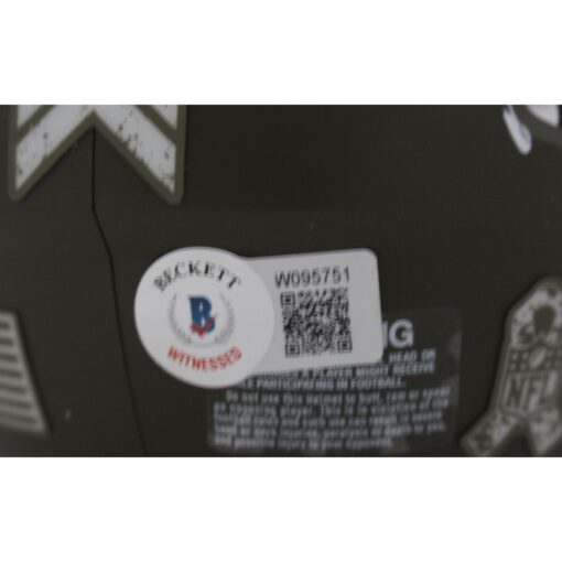 Lawrence Taylor Autographed New York Giants 22 STS Mini Helmet HOF Beckett 46858