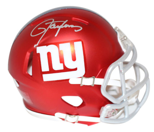 Lawrence Taylor Autographed/Signed New York Giants Blaze Mini Helmet JSA 25601