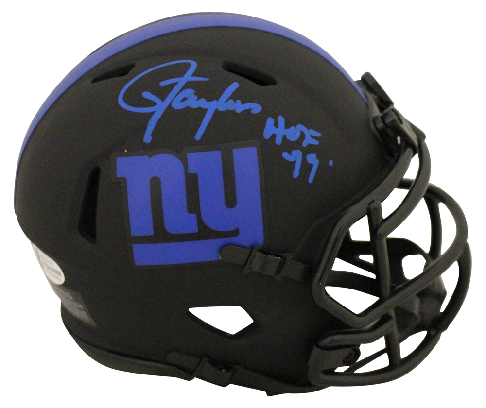 Lawrence Taylor Autographed New York Giants Eclipse Mini Helmet HOF BAS 27586