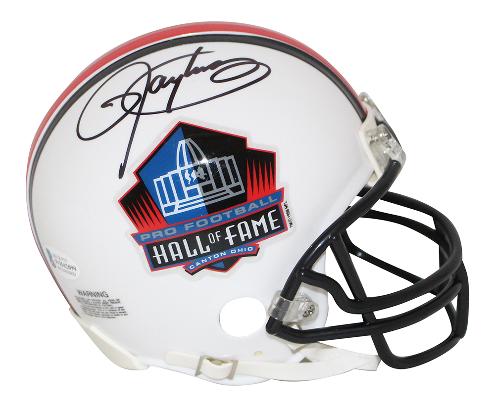 Lawrence Taylor Autographed/Signed Hall Of Fame Mini Helmet Beckett BAS