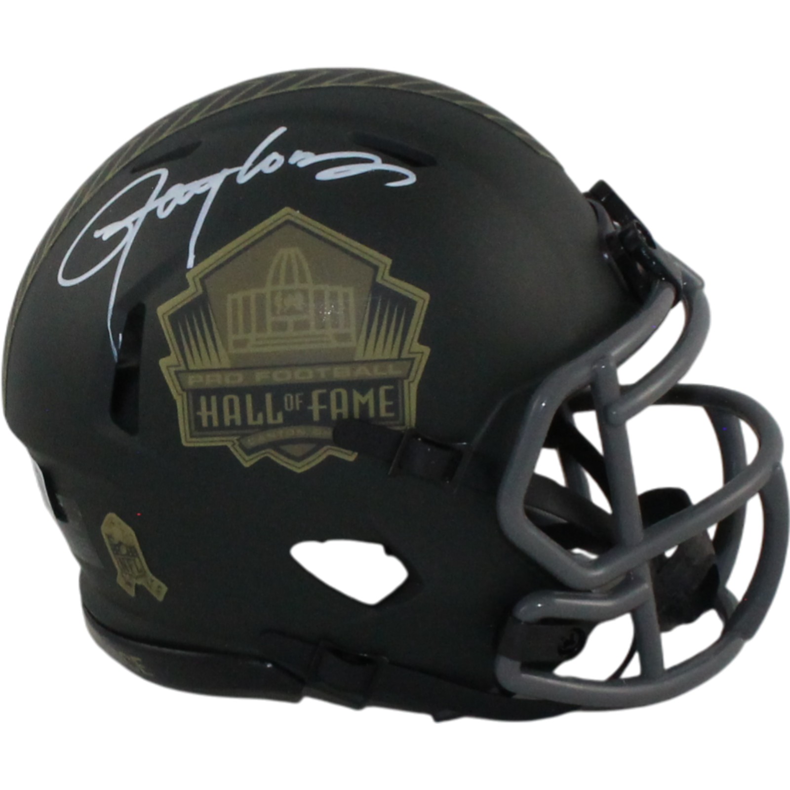 Lawrence Taylor Autographed NFL HOF 25 STS Mini Helmet Beckett Witness 55060