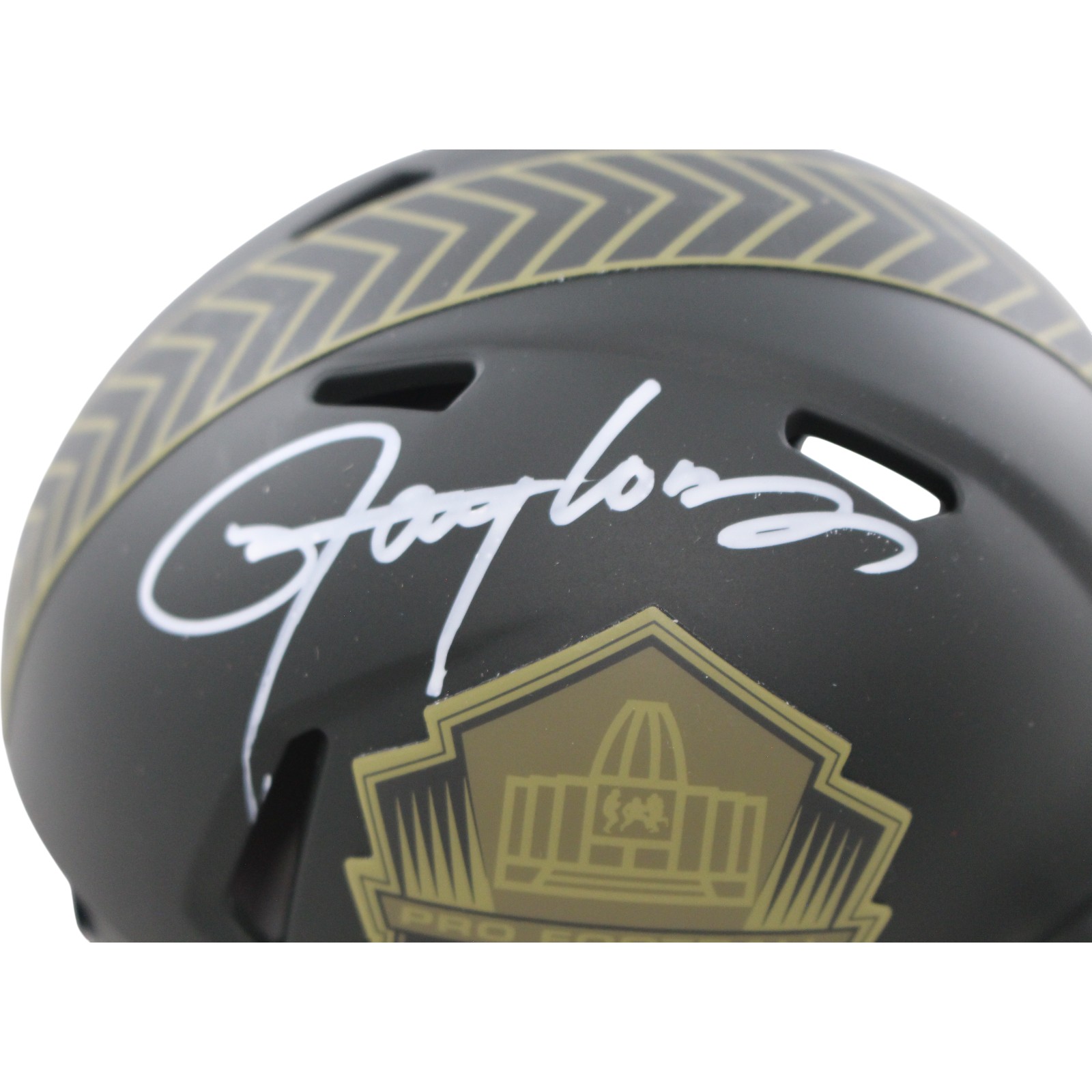 Lawrence Taylor Autographed NFL HOF 25 STS Mini Helmet Beckett Witness 55060