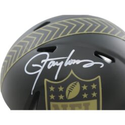 Lawrence Taylor Autographed NFL Shield 25 STS Mini Helmet Beckett Witness 55043