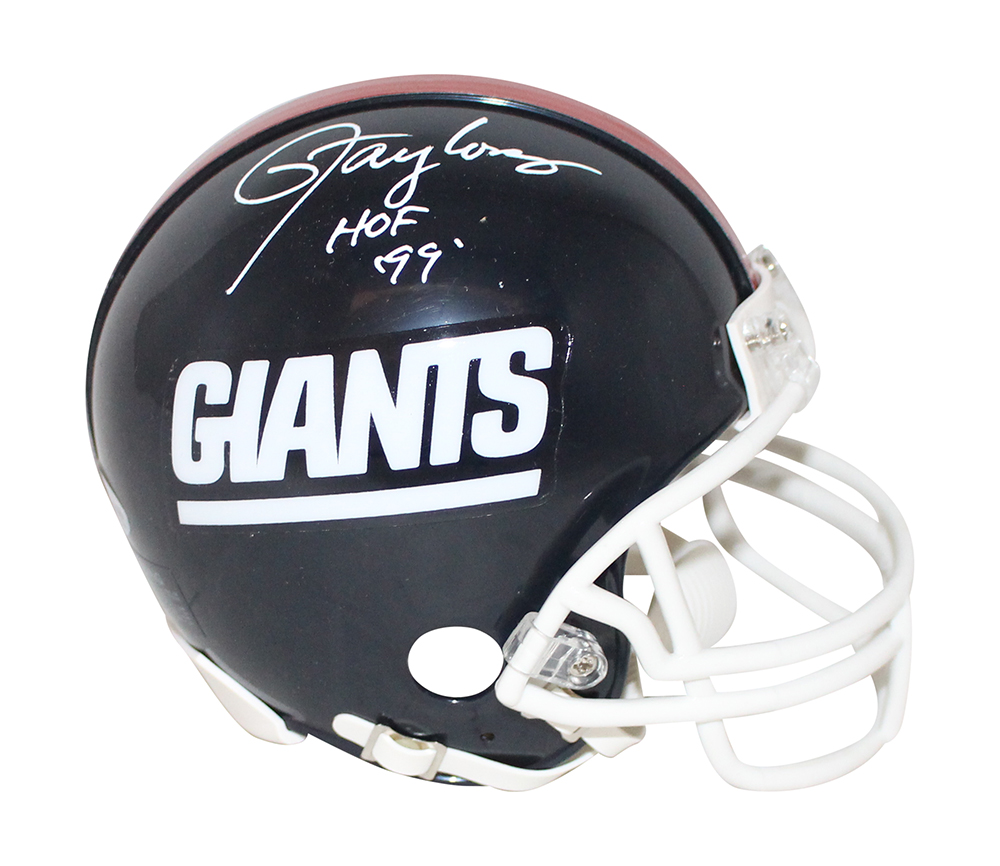 Lawrence Taylor Autographed New York Giants Mini Helmet HOF BAS 30470
