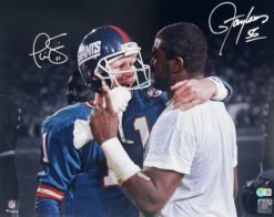 Lawrence Taylor Phil Simms Signed New York Giants 16x20 Photo Beckett 