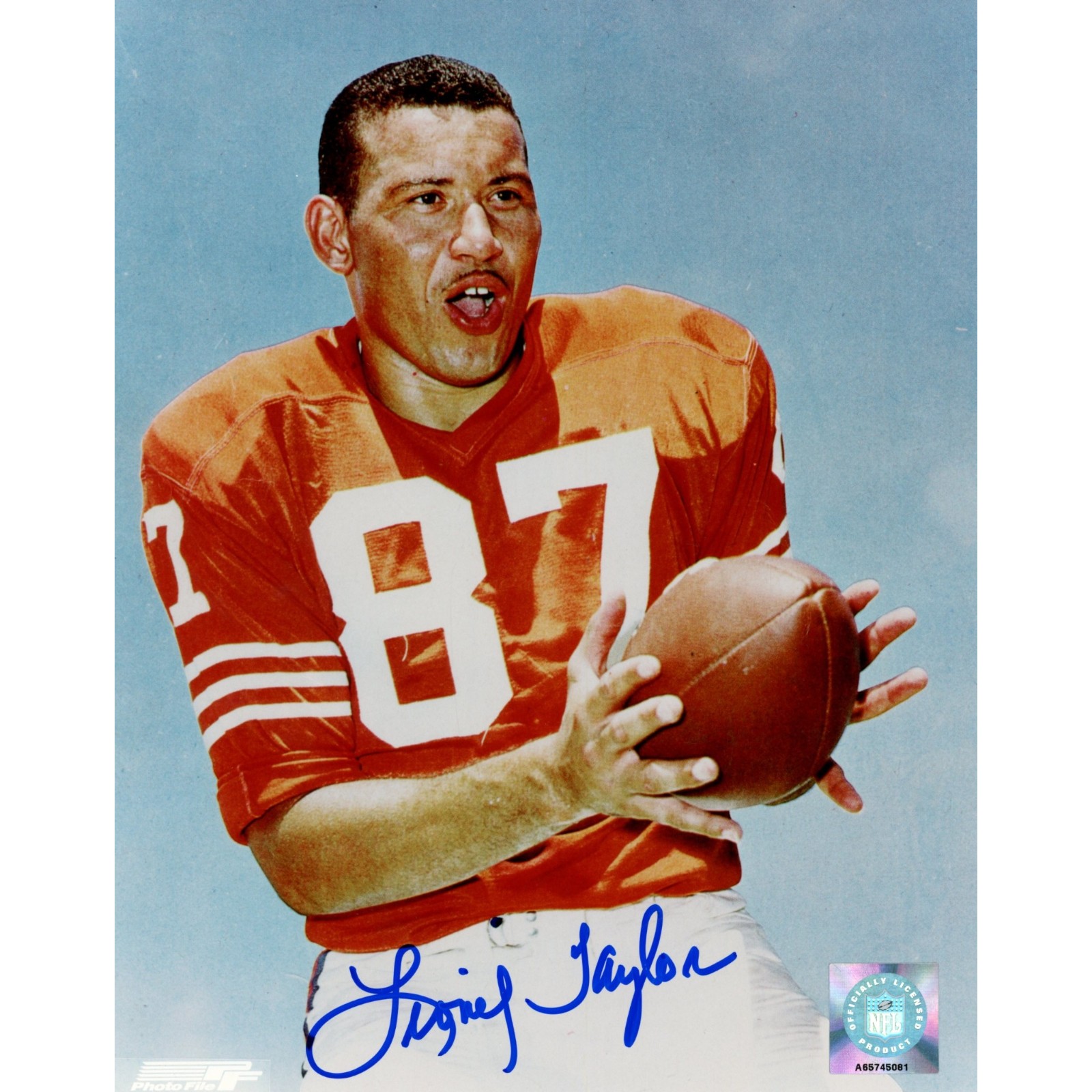 Lionel Taylor Autographed/Signed Denver Broncos 8x10 Photo 57805