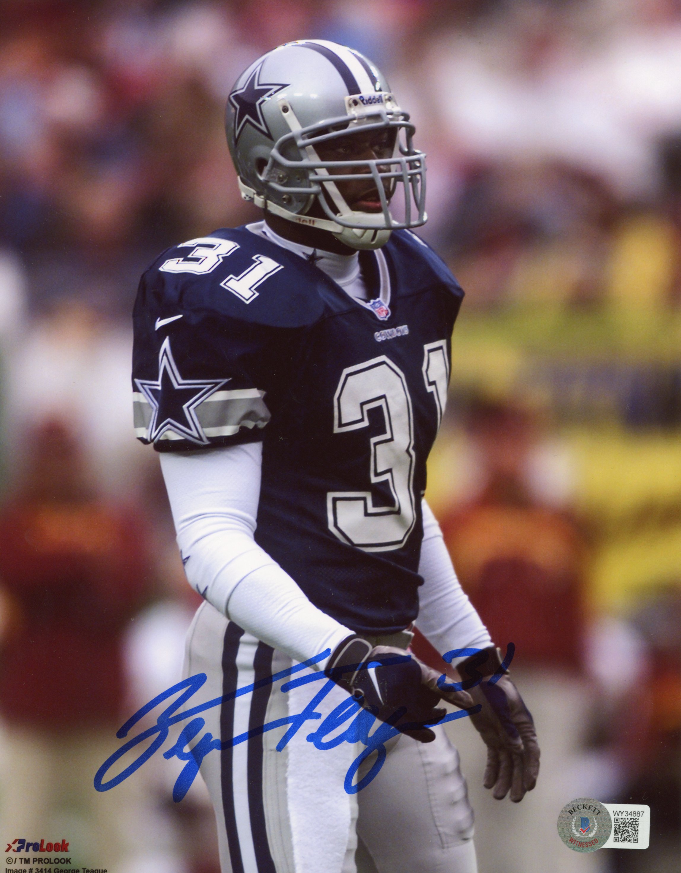George Teague Autographed/Signed Dallas Cowboys 8x10 Photo Beckett 