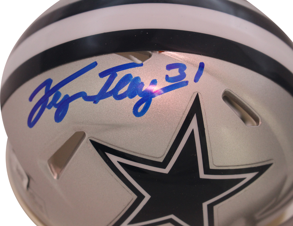 George Teague Signed Dallas Cowboys Speed Mini Helmet Beckett