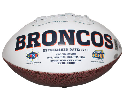 Tim Tebow Autographed/Signed Denver Broncos Logo Football BAS 26362