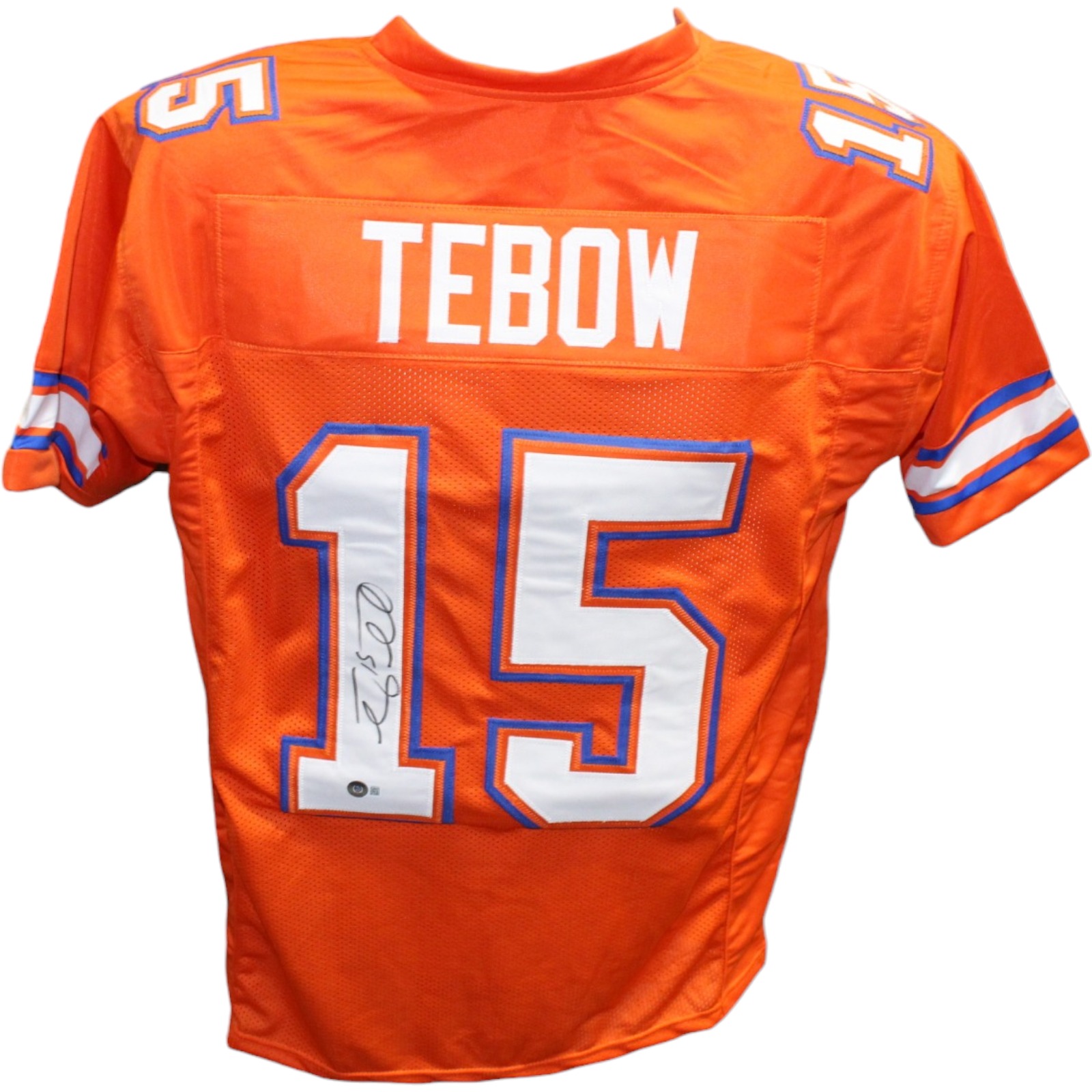 Tim Tebow Autographed/Signed College Style Orange Jersey Beckett