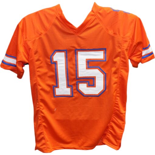 Tim Tebow Autographed/Signed College Style Orange Jersey Beckett