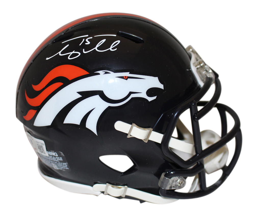 Tim Tebow Autographed Denver Broncos Speed Mini Helmet BAS