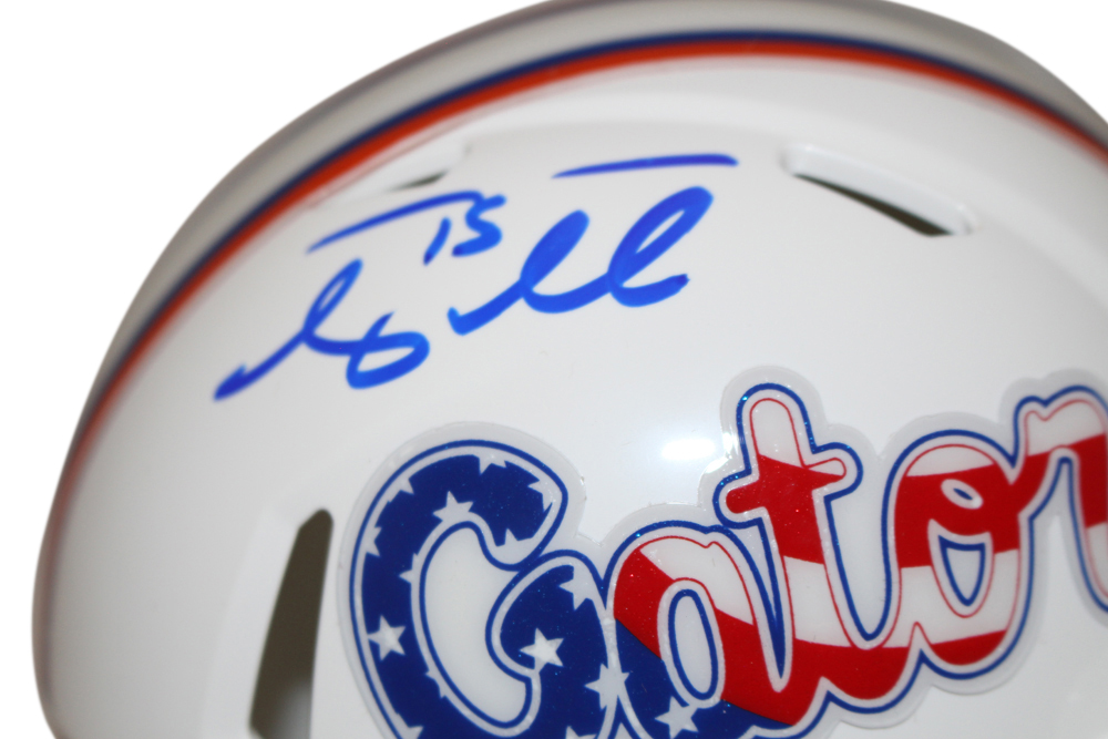 Tim Tebow Autographed Florida Gators Stars & Stripes Mini Helmet BAS