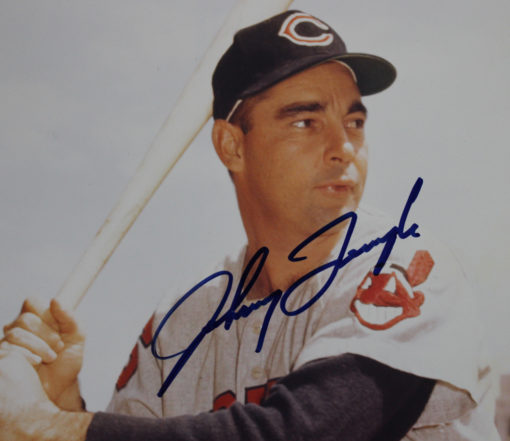 Johnny Temple Autographed Cleveland Indians Matted 8x10 Photo BAS 13255