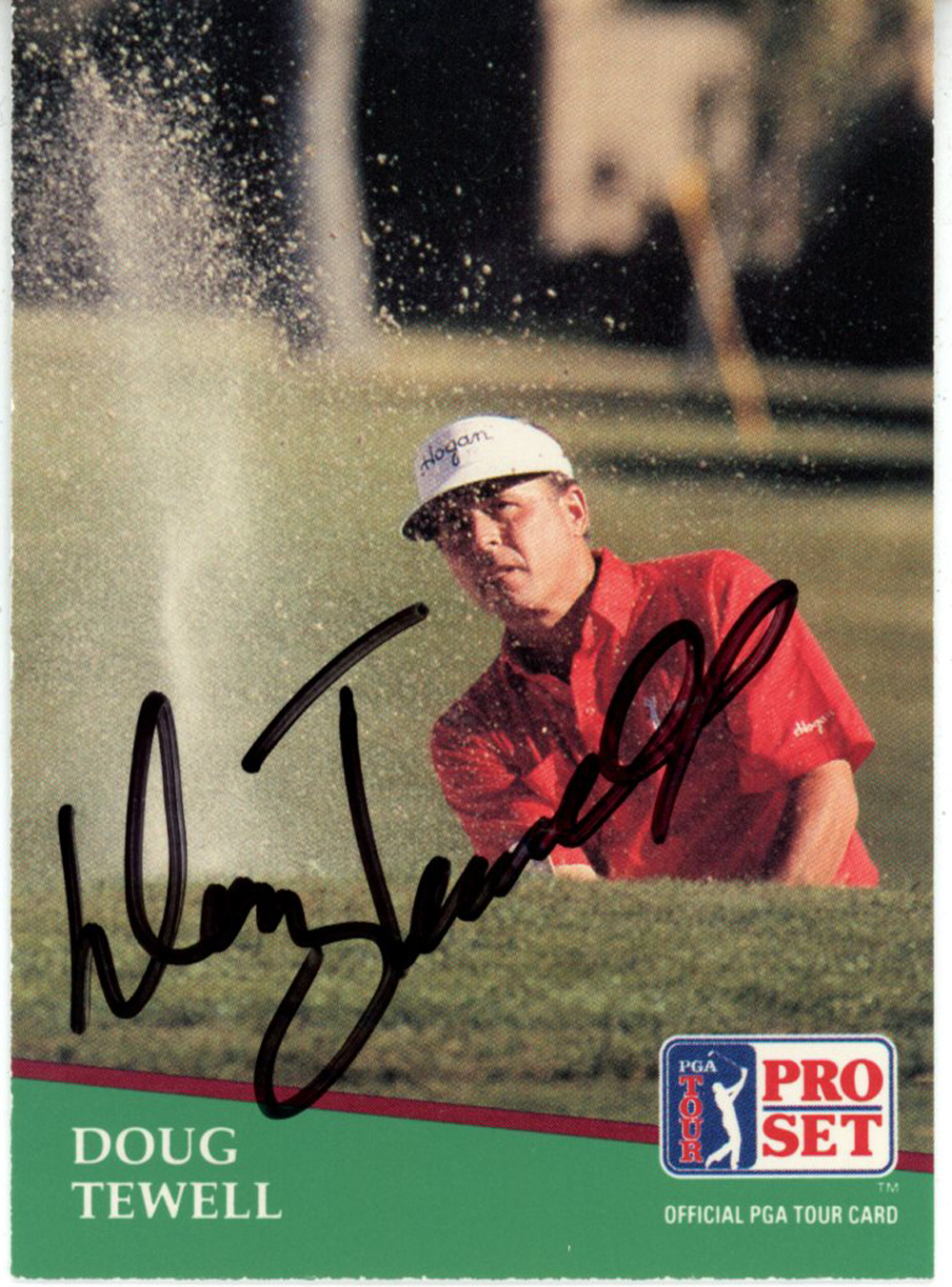 Doug Tewell Autographed 1991 Pro Set #107 Trading Card Beckett 44902