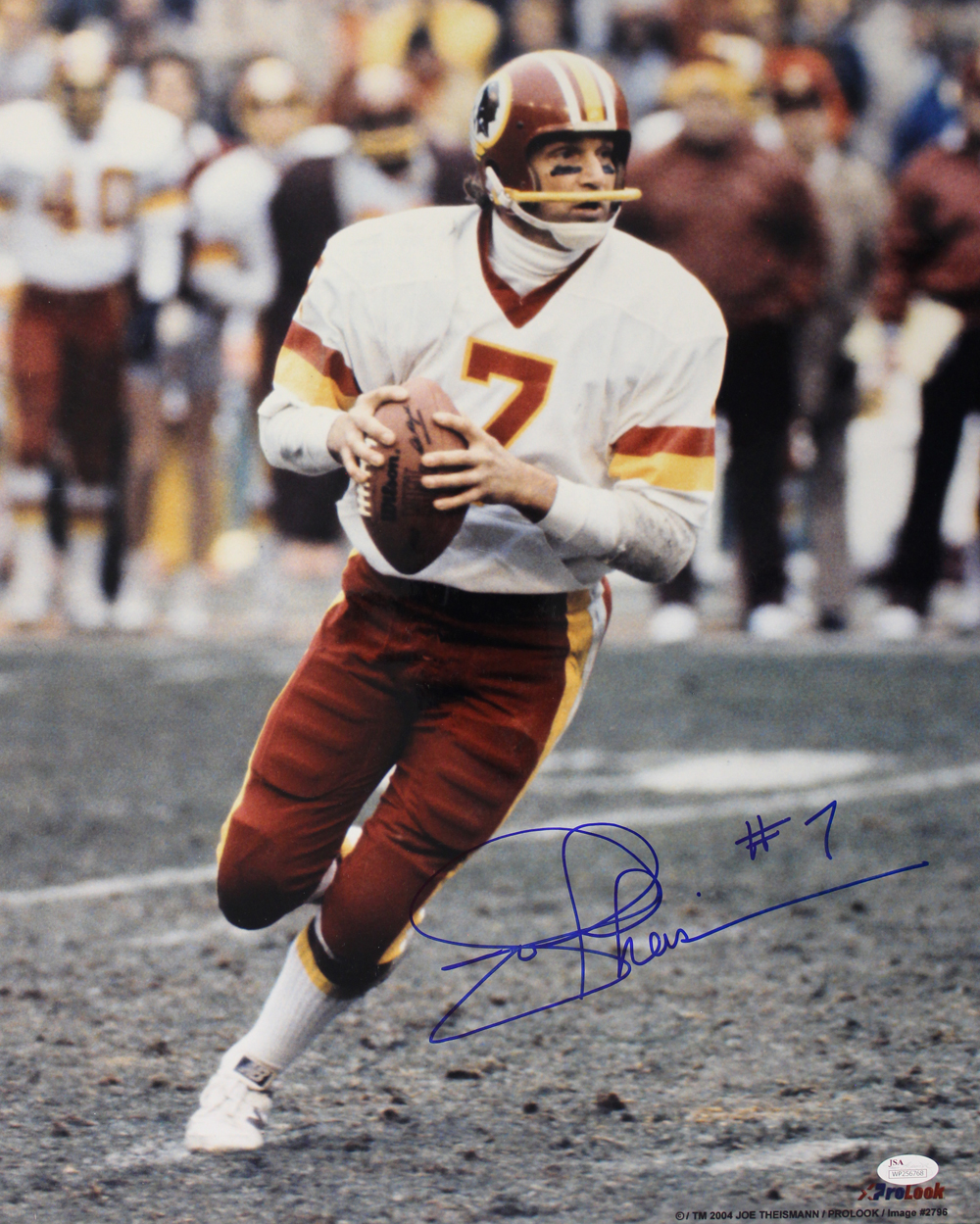 Joe Theismann Signed Washington Redskins Dry Mounted 16×20 Photo JSA –  Denver Autographs
