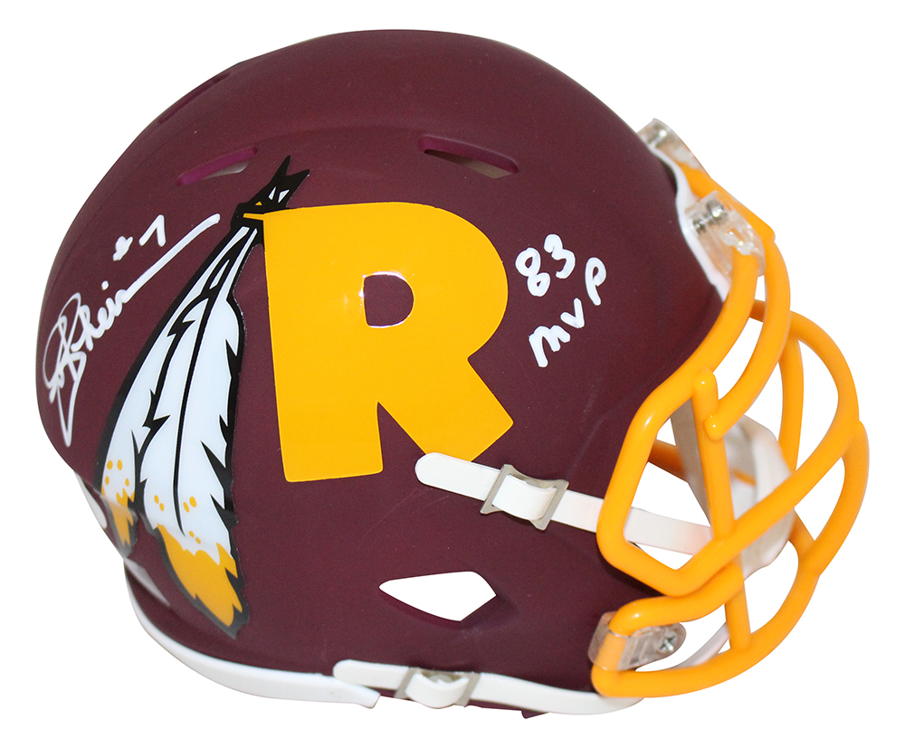 Joe Theismann Signed Washington Redskins AMP Mini Helmet NFL MVP JSA 28057