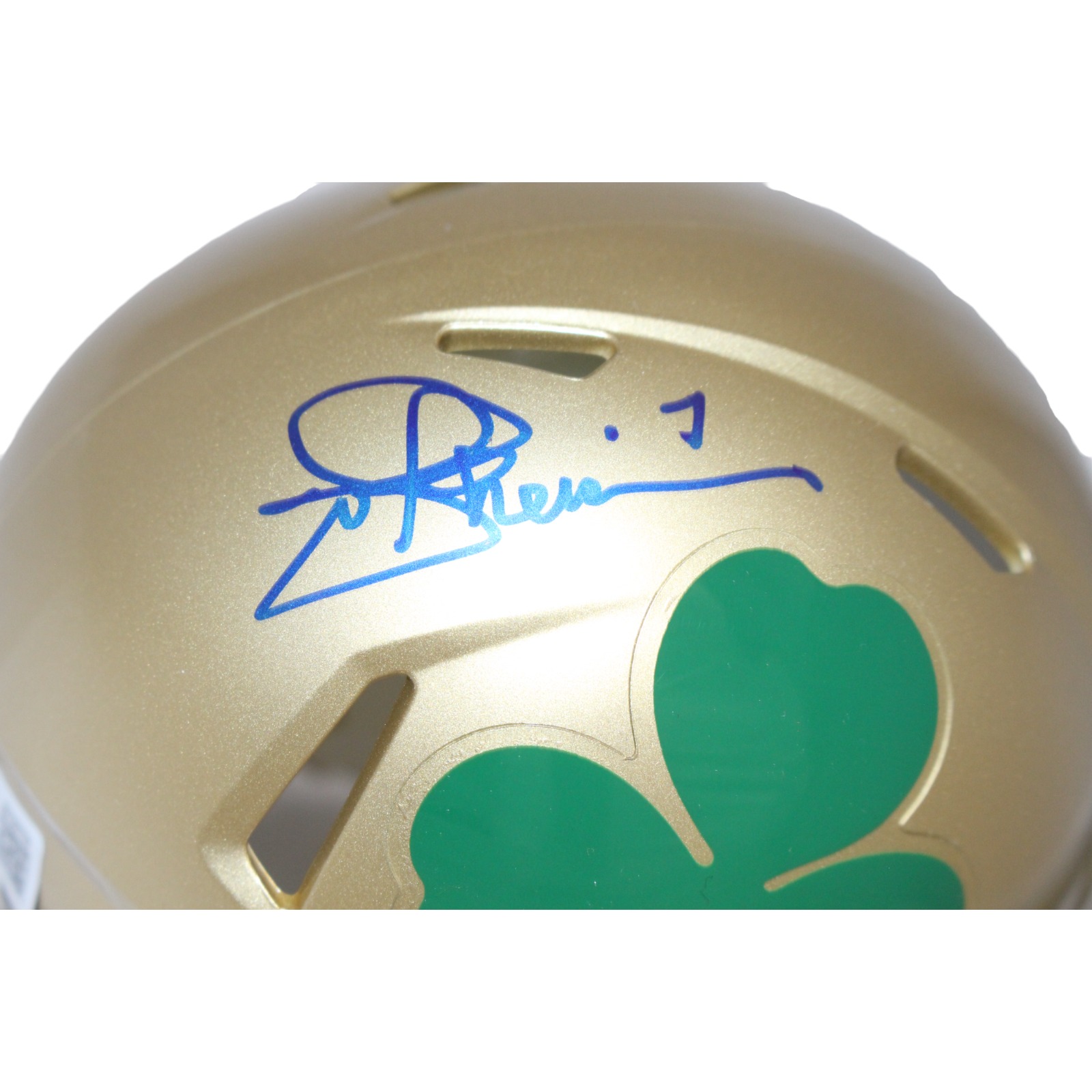 Joe Theismann Signed Notre Dame Fighting Irish Shamrock Mini Beckett