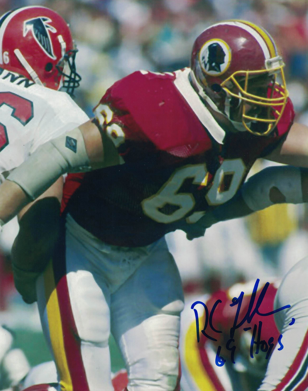 R.C. Thielemann Autographed/Signed Washington Redskins 8x10 Photo Hogs 27943