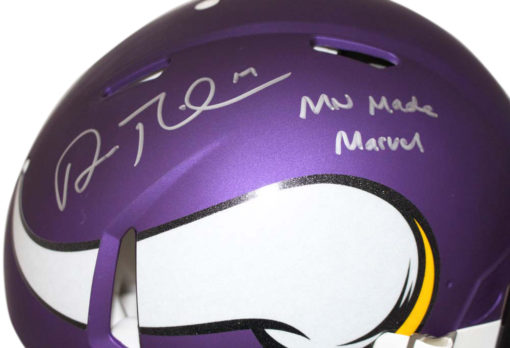 Adam Thielen Signed Minnesota Vikings Authentic Speed Helmet MN Made BAS 24120