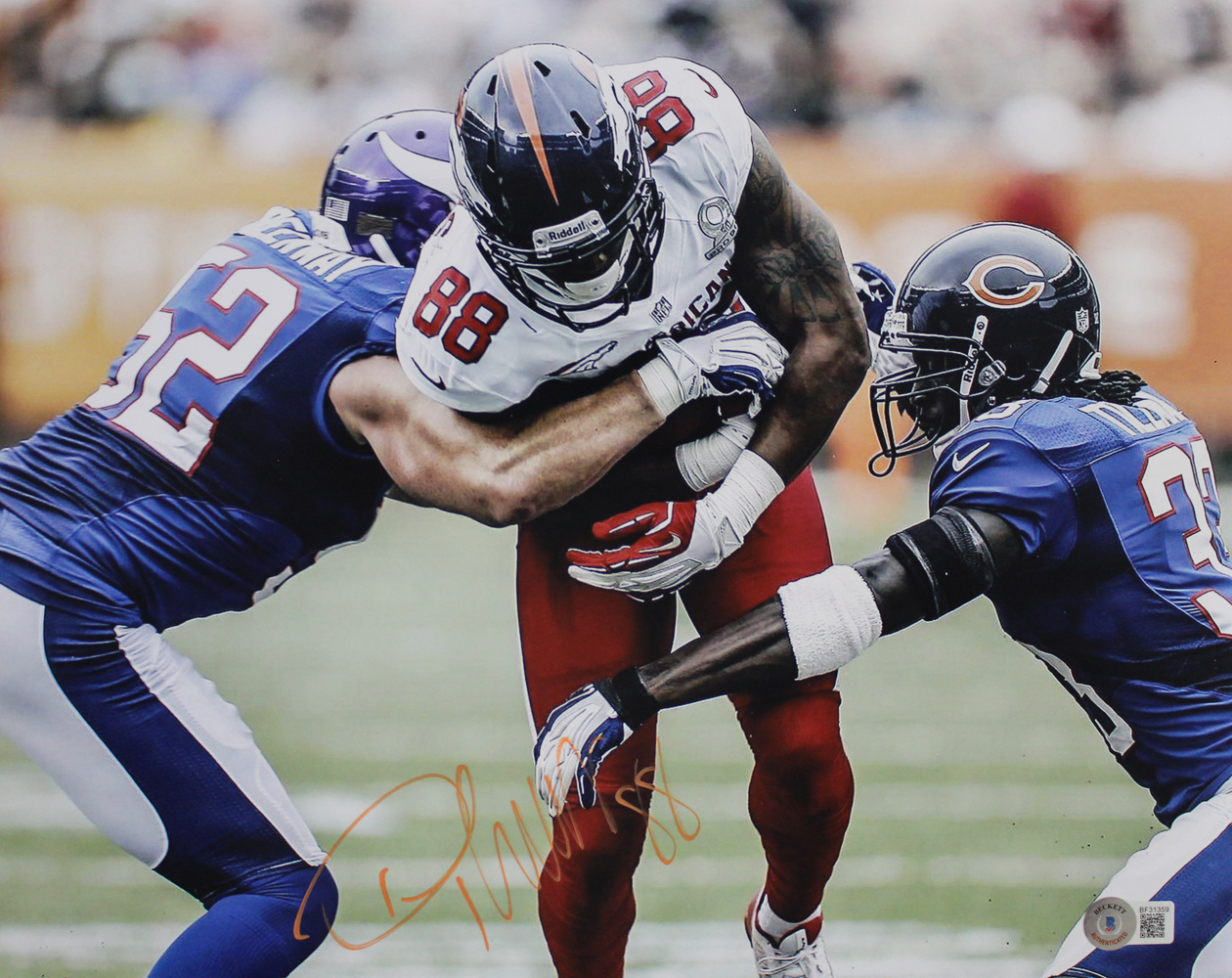 Demaryius Thomas Autographed Denver Broncos 11x14 Photo Beckett