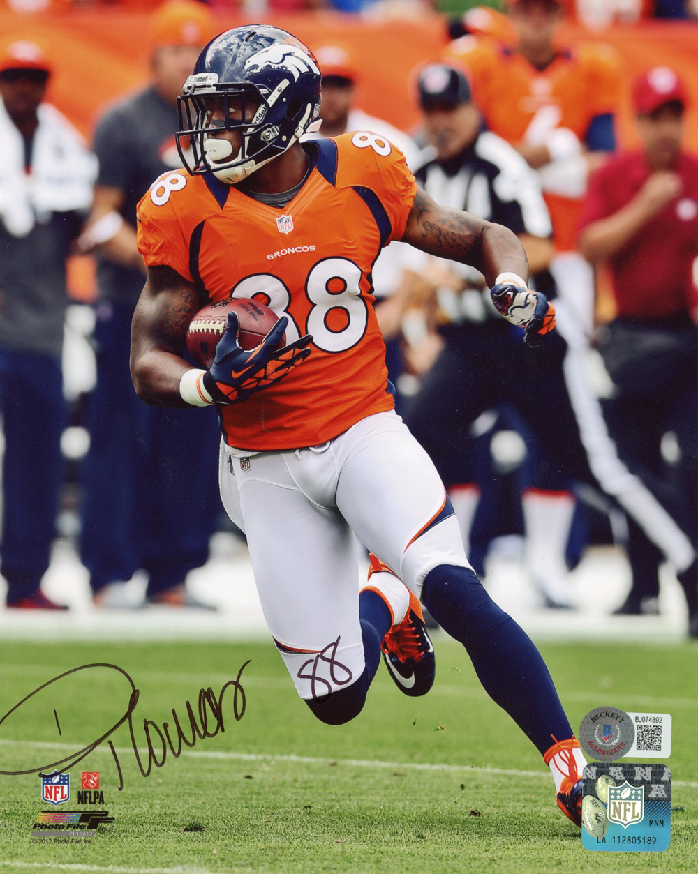 Demaryius Thomas Autographed/Signed Denver Broncos 8x10 Photo Beckett