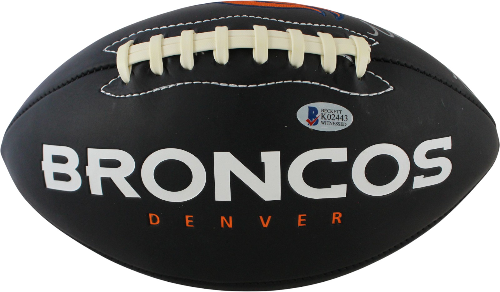 Demaryius Thomas Autographed/Signed Denver Broncos Logo Football Beckett 59386 3 Demaryius Thomas Autographed/Signed Denver Broncos Logo Football Beckett 59386