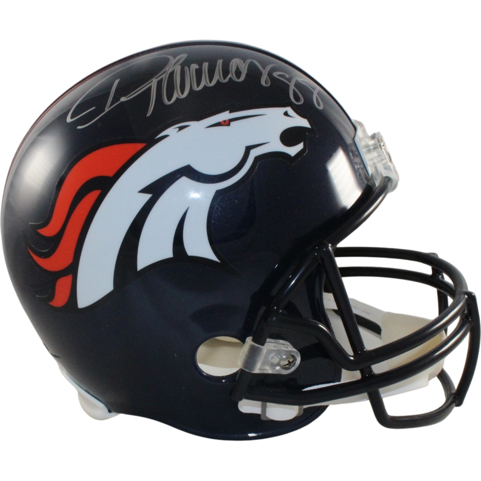 Demaryius Thomas Autographed Denver Broncos VSR4 F/S Helmet JSA 57176